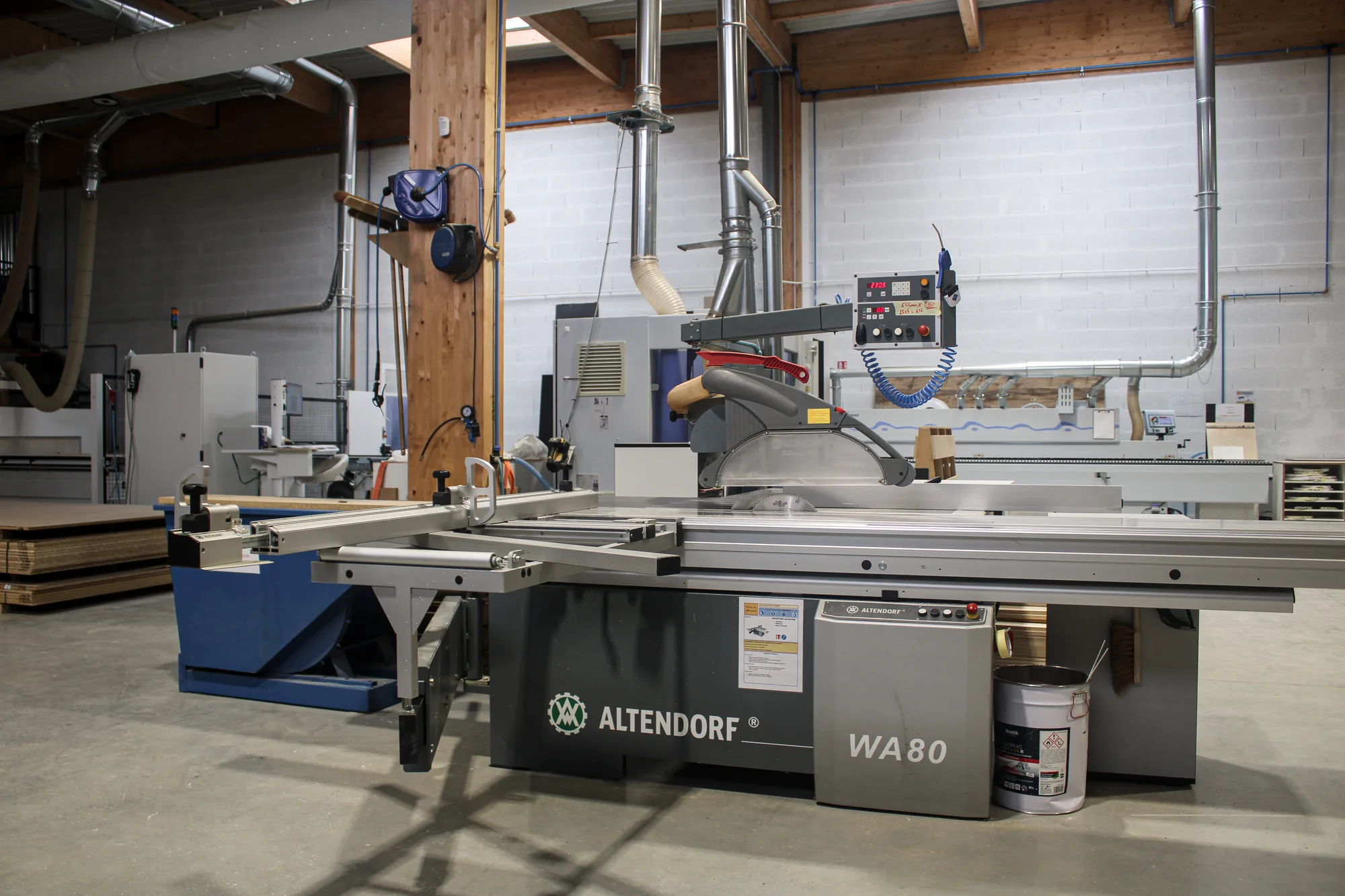 Scie à format Altendorf WA80, atelier MZ Bois et Compagnie
