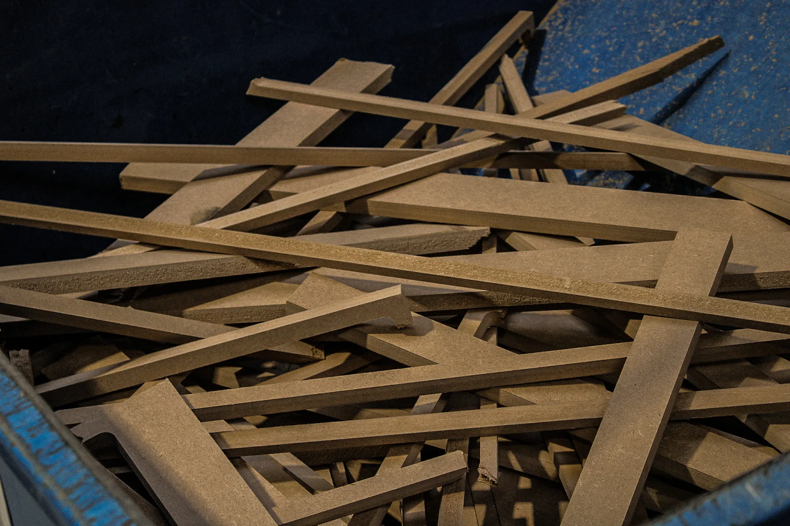 Chutes de bois triées, destinées à être valorisées